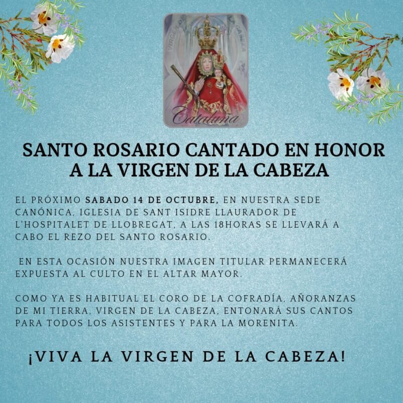 SANTO ROSARIO EN HONOR A LA VIRGEN DE LA CABEZA