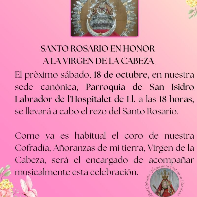 SANTO ROSARIO EN HONOR A LA VIRGEN DE LA CABEZA